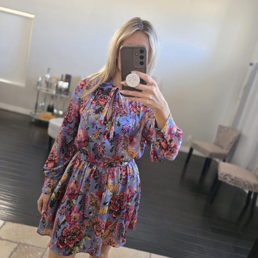 ZARA Floral Long Sleeve Dress
